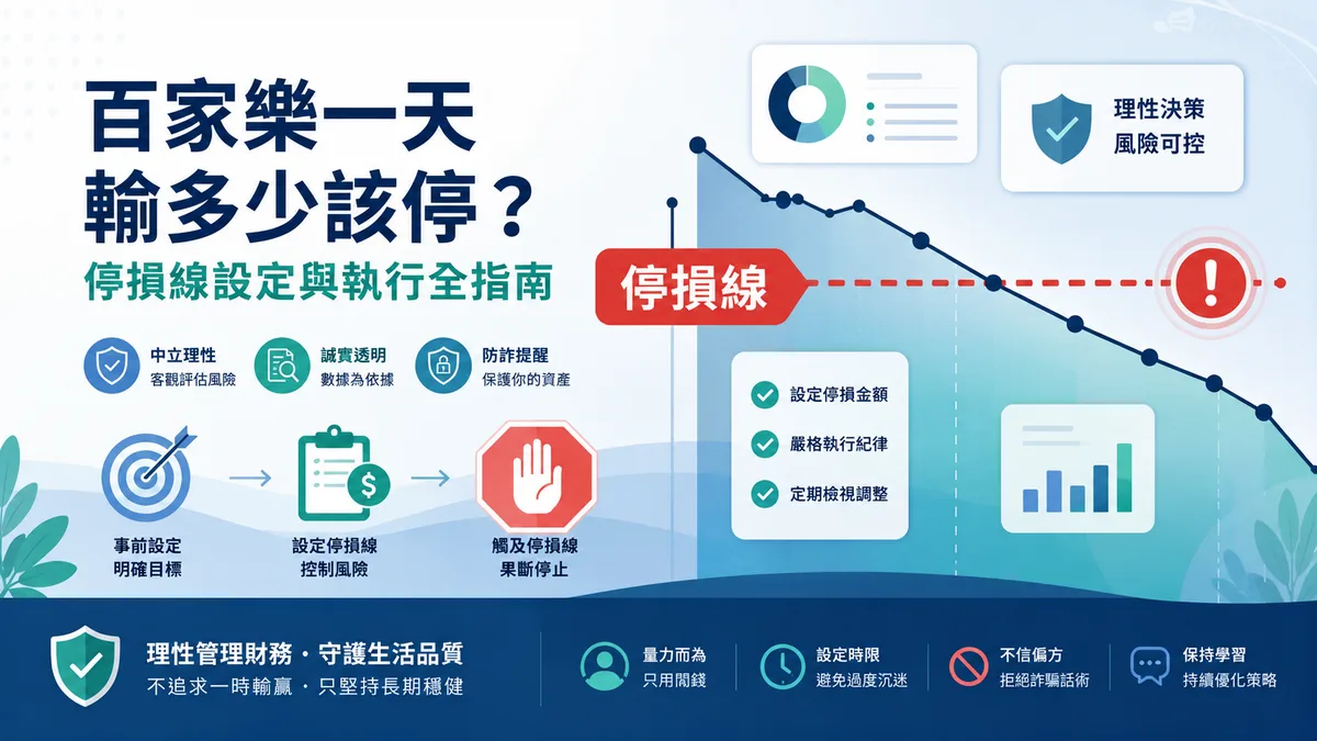 百家樂一天輸多少該停?停損線設定與執行全指南