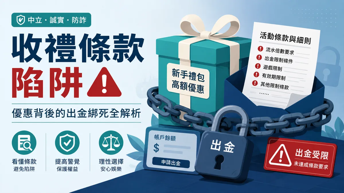 娛樂城收禮條款陷阱:優惠背後的出金綁死全解析