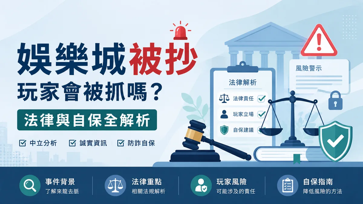 娛樂城被抄玩家會被抓嗎?法律責任與自保全解析