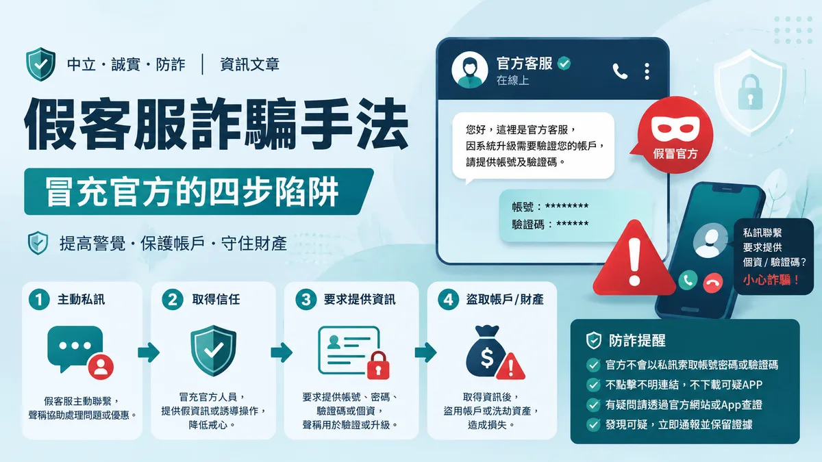 娛樂城假客服詐騙手法解析:冒充官方的四步陷阱