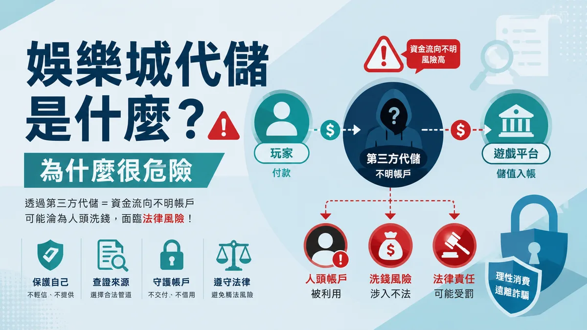 娛樂城代儲是什麼?為什麼很危險