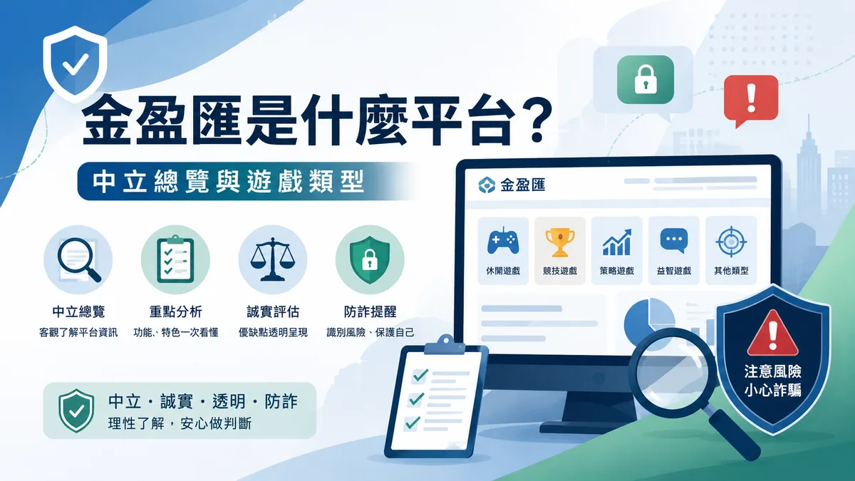 金盈匯是什麼平台?中立總覽與遊戲類型