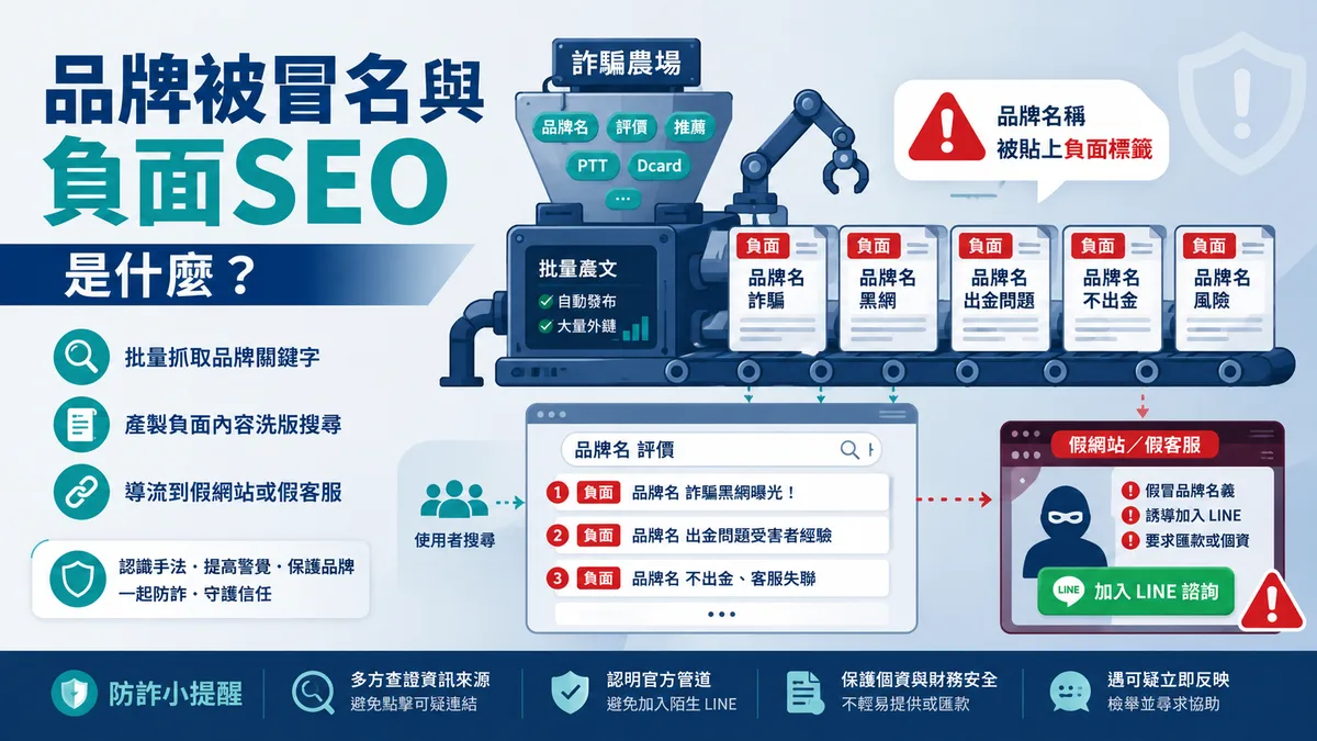 娛樂城品牌被冒名與負面SEO攻擊是什麼?